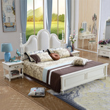 美式乡村实木床1.8米高箱床气动储物床简约小户型双人床公主床