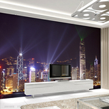 香港夜景 城市建筑大型壁画 客厅电视背景墙 卧室背景墙纸壁纸533
