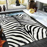 中式欧式黑白虎纹地毯客厅茶几沙发地毯卧室床边玄关手工腈纶地毯