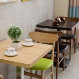 咖啡厅桌椅组合实木餐椅 奶茶店餐厅桌椅饭店桌椅小吃店桌椅定制