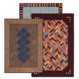 伊朗进口 羊毛手工编织拼接欧美北欧现代民族几何图案设计师地毯