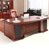 公家具实木油漆贴皮老板桌椅老总办公桌大班台总裁桌经理主管桌