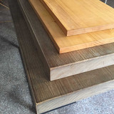 老榆木板吧台板定制实木小吧台桌餐桌大面板办公桌工作台酒柜组合