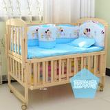 新生儿宝宝实木床无漆多功能婴儿摇篮床移动折叠儿童双层床变书桌