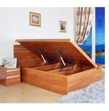 简约现代板式家具液压气压储物床高箱床双人床单人床侧开可定制