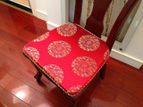中式古典织锦缎坐垫 红实木餐椅垫加厚海绵座垫 饭店坐垫可定做
