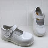 香港专柜正品BUSTER高档白色亮皮女皮鞋健康机能宽头胖脚女童鞋