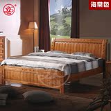 实木床 单双人床 简约现代 特价促销床 婚床 橡木床 1.8米 1.5米