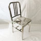 现代简约不锈钢海军椅设计师创意客厅餐厅餐桌餐台金属椅子
