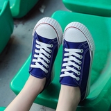韩国ulzzang 帆布鞋女系带学生板鞋运动鞋平跟复古学院白搭小白鞋