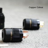 copper colour/ 铜彩 OCC-126单晶铜冷冻美标插头 音响电源插头尾