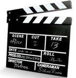 主题道具拍照摄影道具卡板电影板英文场记板导演板 /黑、白卡板