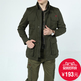 Afs Jeep战地吉普秋季外套纯色长袖薄款外穿男装男士大码夹克8220
