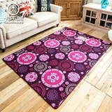 时尚现代简约紫色短绒沙发地毯 客厅茶几房间卧室床边长方形地垫