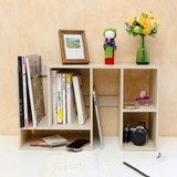伸缩推拉桌上小书架书柜简易置物架创意桌面收纳架特价包邮带抽屉