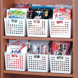 日本进口收纳篮 大号收纳盒桌面整理盒 塑料篮 置物篮抽屉收纳筐
