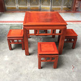 红木家具  缅甸花梨木四方桌   大果紫檀八仙桌 实木餐桌