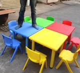 儿童桌椅幼儿园桌宝宝学习桌子塑料升降正方桌小书桌幼儿餐桌特价