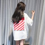 韩国ulzzang原宿风短袖T恤学生女装夏季韩版宽松中长款半袖上衣潮