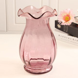 迷妆 巴伦西亚风格 欧式玻璃花瓶 古典透明现代时尚玻璃彩色花瓶