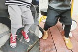 韩国代购童装男童长裤 2016春款儿童打底裤 宝宝 纯棉假两件裤子