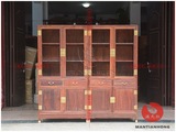 红木家具老挝大红酸枝书柜交趾黄檀书柜组合书柜正品红木家具