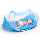 婴儿床通用可折叠式小蒙古包带支架蚊帐罩宝宝免安装有底儿童蚊帐