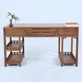 仙作购红木家具台式桌电脑桌实木书桌鸡翅木办公桌写字台桌子简约