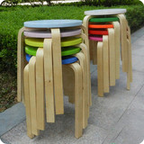 实木彩色小圆凳非塑料凳矮凳时尚小凳子创意小板凳木凳子出口