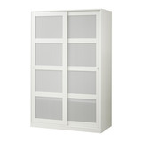 南京宜家代购 宜家家居 IKEA 克维纳 双滑门衣柜白色120x190 厘米
