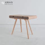 日式实木梳妆台宜家简约现代小户型卧室家具迷你书桌化妆台可定制
