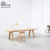 美式乡村工业风格办公家具实木大型长条会议桌长桌现代简约办公桌