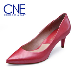 CNE 女鞋尖头高跟鞋浅口细跟工作鞋单鞋女皮鞋6M68602