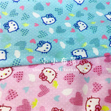 卡通小猫咪 宝宝床品衣服面料1.6米宽幅斜纹面料婴儿床单被套布料