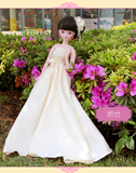 大芭比娃娃夜萝莉叶罗丽娃娃仙子衣服白婚纱新娘女孩新年礼物玩具
