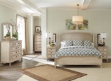 现货美式乡村仿古实木床法式复古做旧双人床欧式高端婚床整套家具