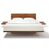 实木贴皮橡木实木床黑胡桃床床卧室家具1.5/1.8双人床婚床可 定制