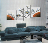 沙发背景画客厅装饰画皮画浮雕装饰画 无框立体画手工壁画电视墙