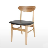 实木餐椅 时尚北欧休闲椅酒店餐厅皮面软包椅蝴蝶椅子