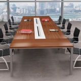 上海办公家具黑色会议桌长桌简约现代桌椅组合大小型条形桌子板式