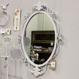【特价】 出口欧洲 欧式铁艺仿古花式挂镜 浴室镜 化妆镜 壁镜