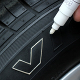 正品易彩轮胎美容笔MC-006汽车轮胎笔 DIY个性汽车描胎笔 炫白色