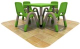 奇特乐正品幼儿园亲子园培训班儿童塑料4人课桌椅儿童学习正方桌