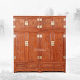 红木柜子 非洲花梨木顶箱柜 中式红木衣橱实木檀雕大衣柜 储物柜