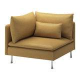 现货 宜家代购 IKEA 索德汉 转角件套 脚凳套 布艺沙发套 深黄色