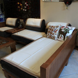 馨生活 中式纯色沙发垫坐垫简约时尚 亚麻欧式真皮四季米色沙发垫