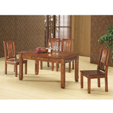 现代全实木餐台长方形香樟木餐桌椅组合一桌六椅餐厅饭桌中式饭桌