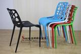欧式餐椅塑料椅简约现代休闲户外椅靠背椅创意奶茶咖啡椅子黑白