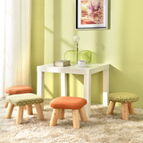 小凳子圆凳实木时尚方凳布艺沙发凳子椅子家用茶几凳成人矮凳板凳