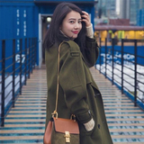 EOTO韩国外贸明星高圆圆同款双面羊绒大衣女中长款时尚高端外套潮